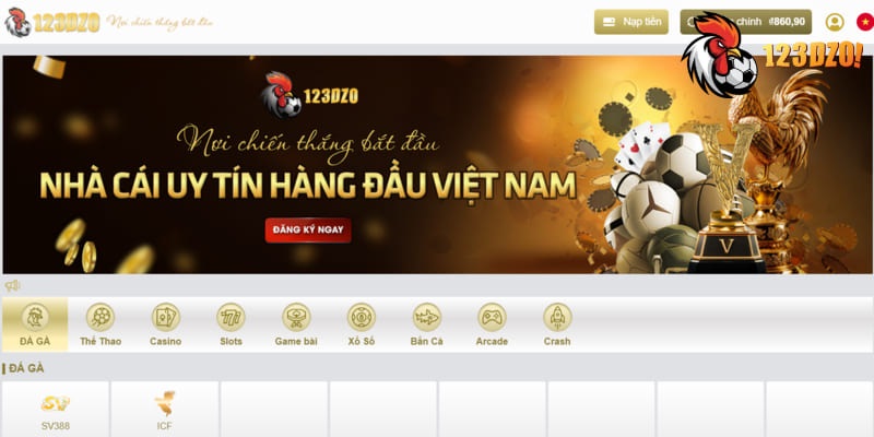 Nhà cái 123DZO là địa chỉ uy tín được nhiều anh em cược thủ tin tưởng tham gia 